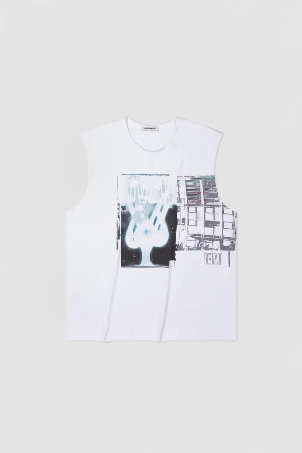 Cut-Out Over Fit Sleeveless_White
