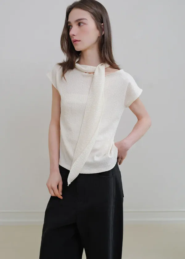 Rachel scarf blouse (ivory)