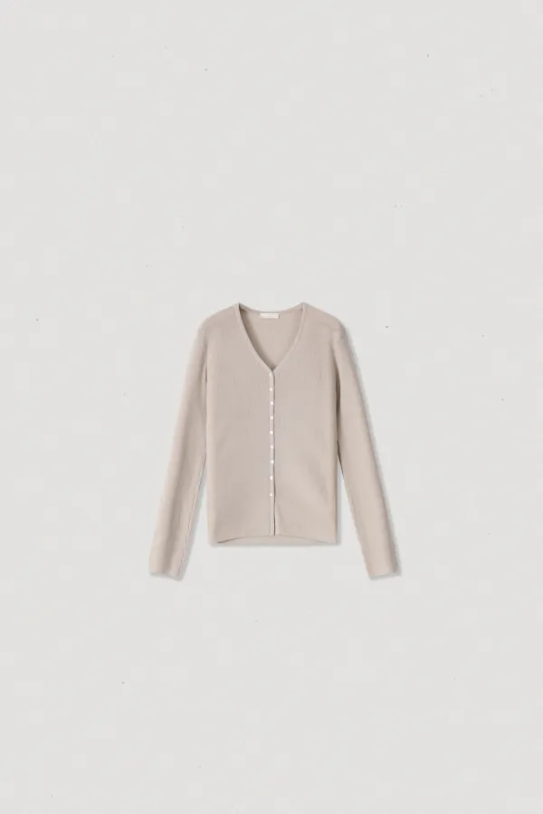 33303_V-neck button cardigan TW