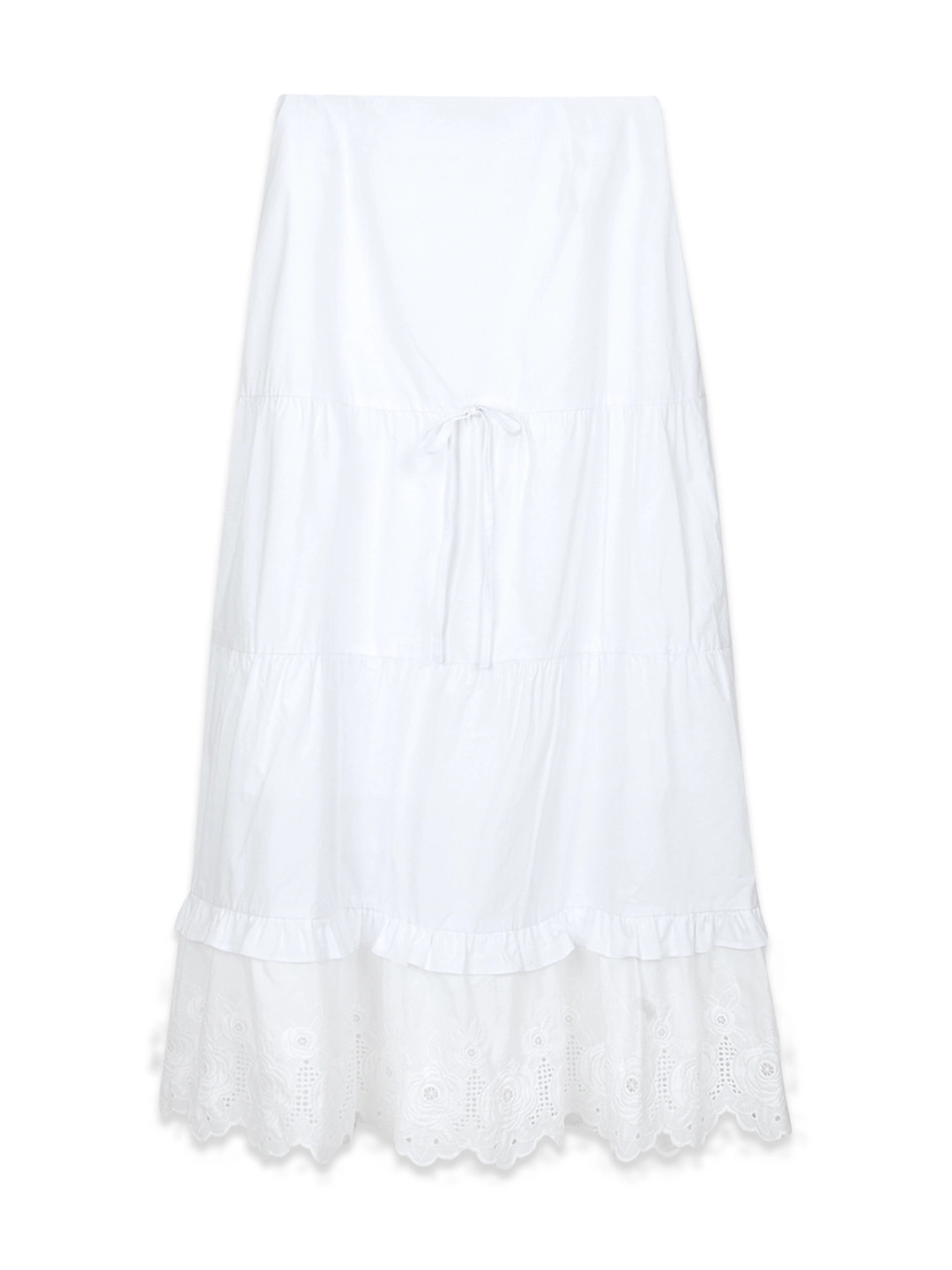 마가린핑거스 ROSE EYELET LONG SKIRT (WHITE) 상품 이미지 3