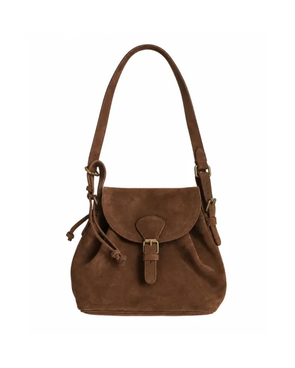 flétta Vintage Flap Saddle Bag_Olive Brown