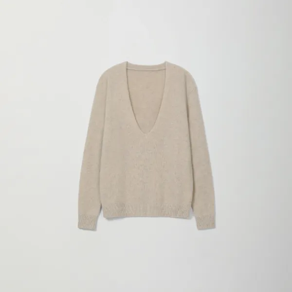 Derby deep v-neck knit