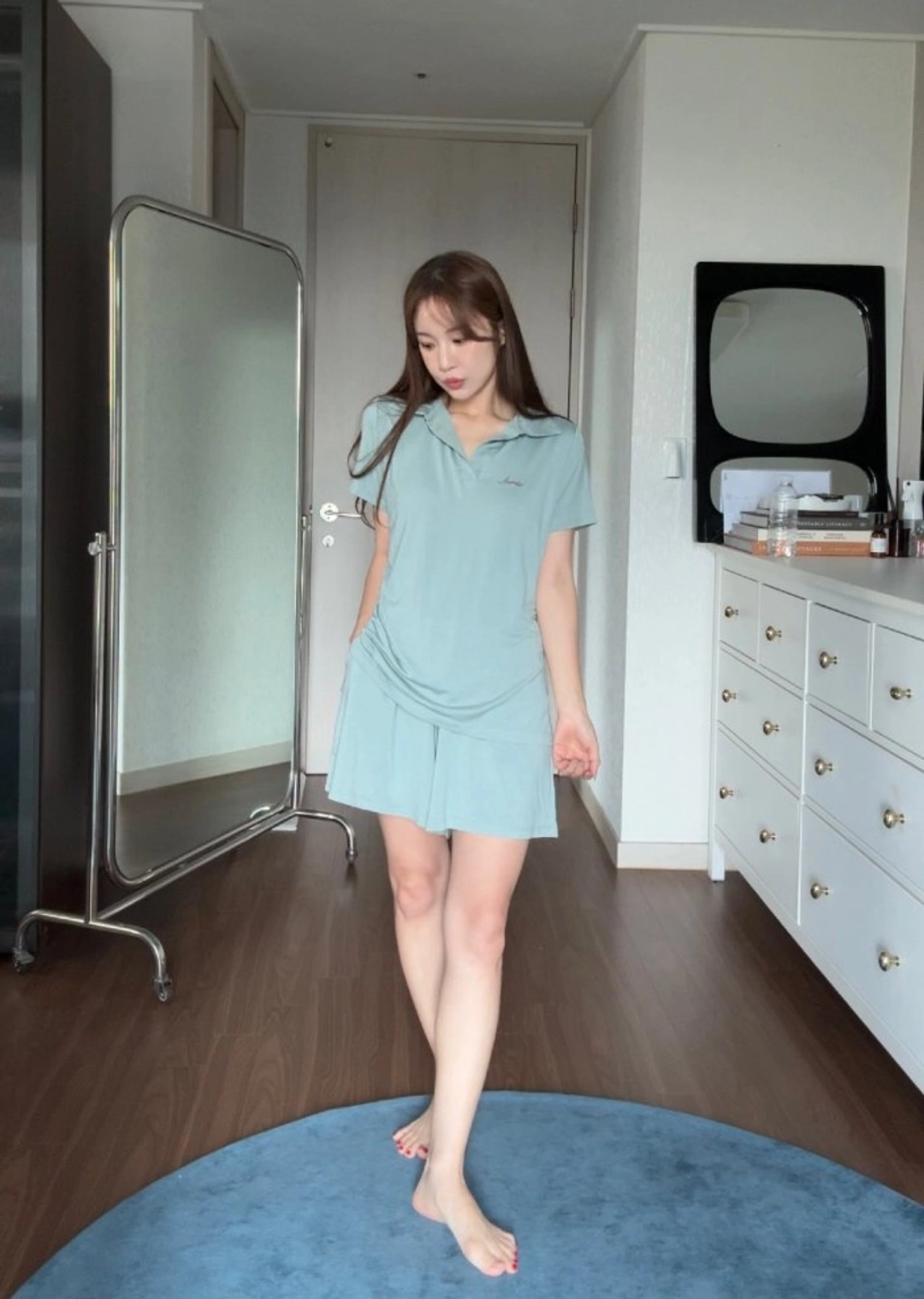 아노에틱 [플리에PICK]ANC SOFTLINE MODAL PAJAMA SET_MINT CHOCO 상품 이미지 1