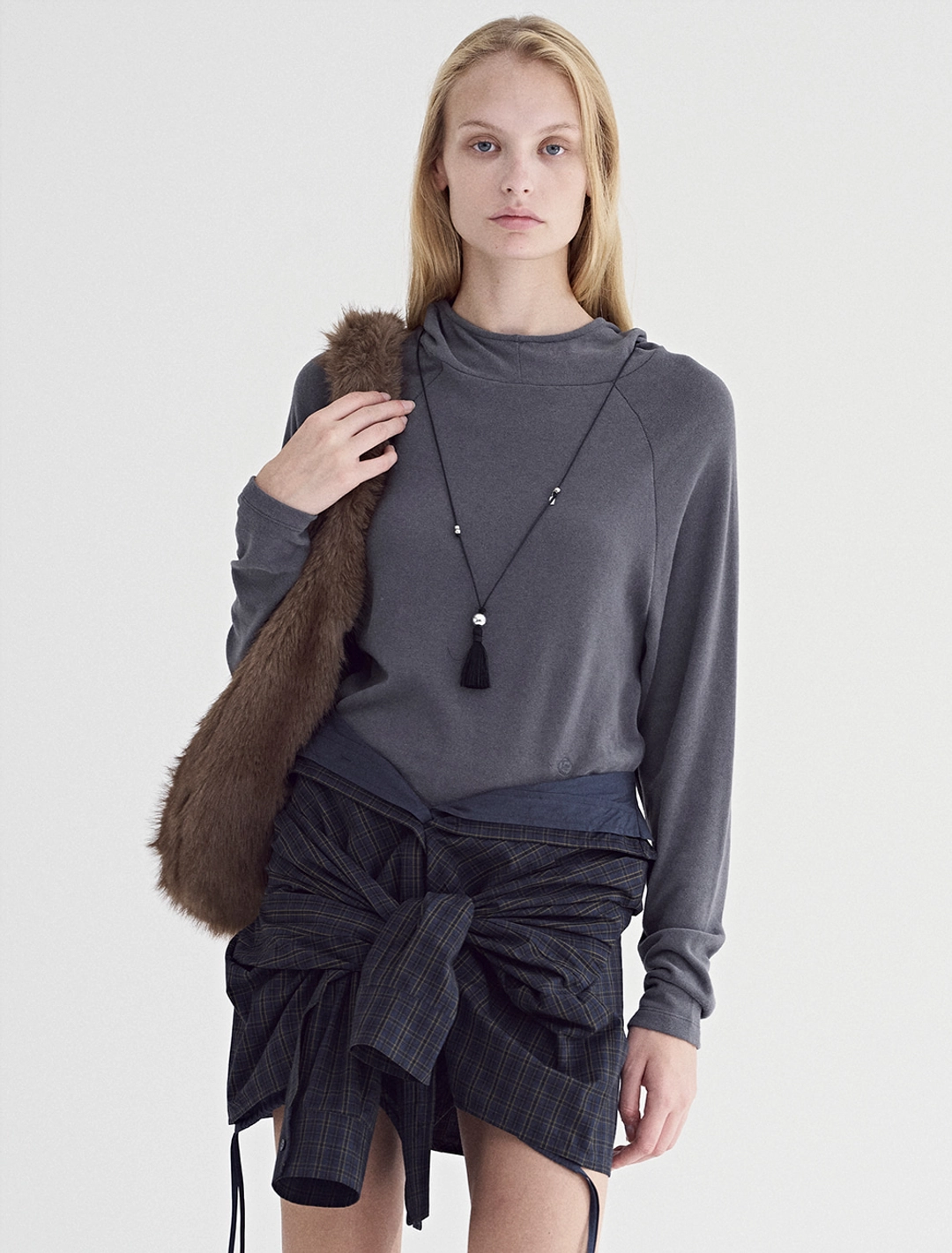 솔티페블 SOFT FUR SHOULDER BAG [COCOA] 상품 이미지 2