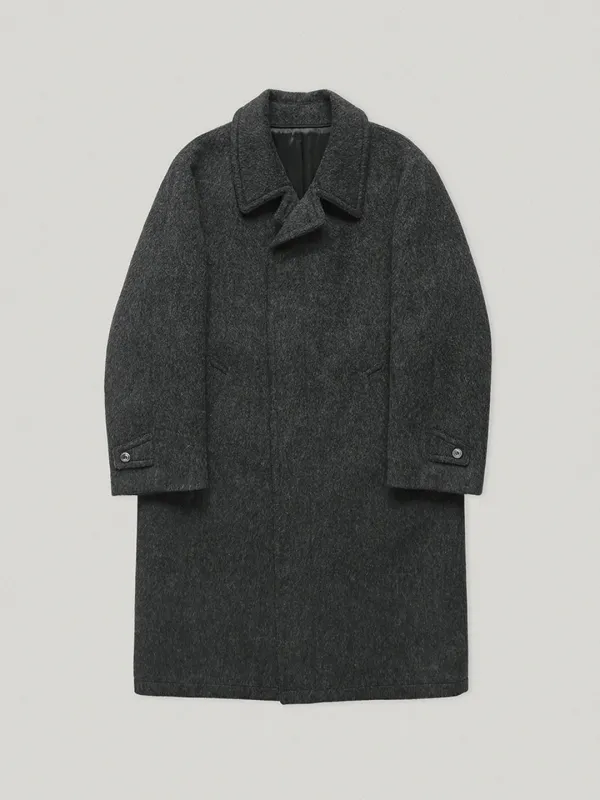 Gavin Alpaca Coat Charcoal (2nd)