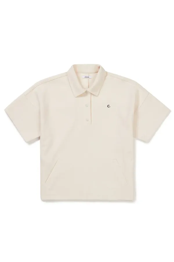 [24SS clove] Oversized Polo Shirt (Cream)