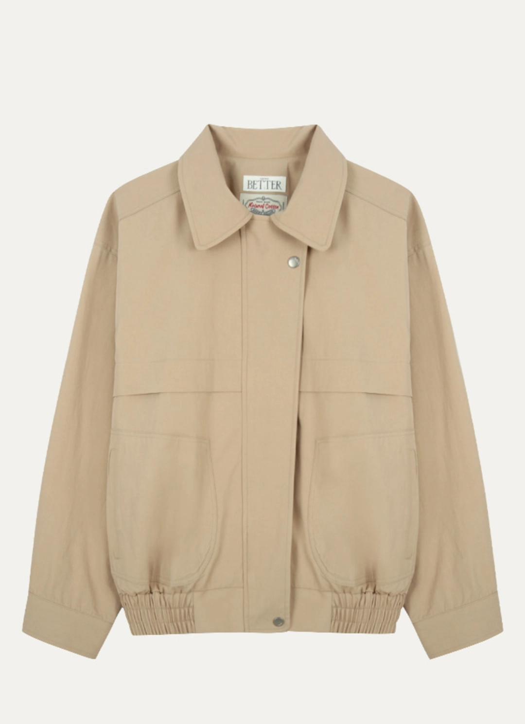 노운베러 Pocket cotton blouson jumper [KNFW03JP01]_Beige 상품 이미지 3