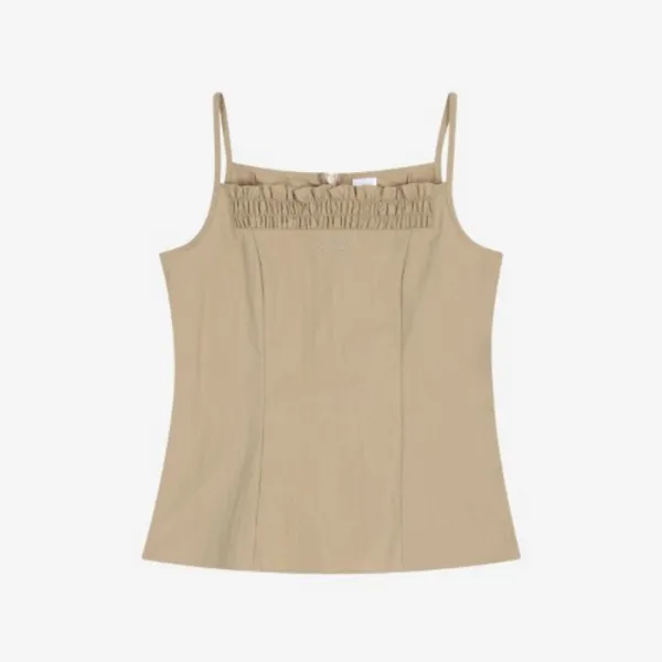AUTHENTIC NYLON FRILL SLEEVELESS (BEIGE)