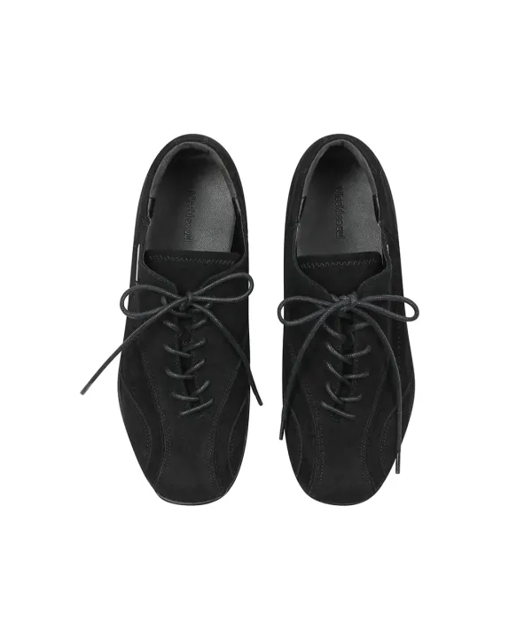 Diagonal suede sneakers BLACK