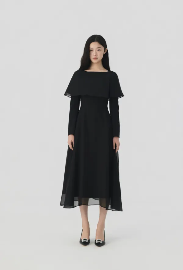 Lorena Cape One-piece (Black)