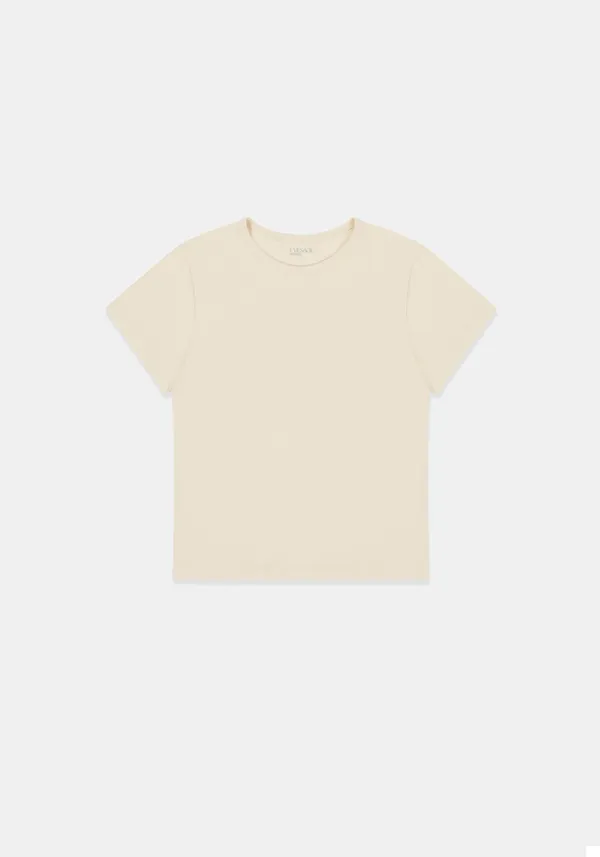 Regular span tee (Cream)