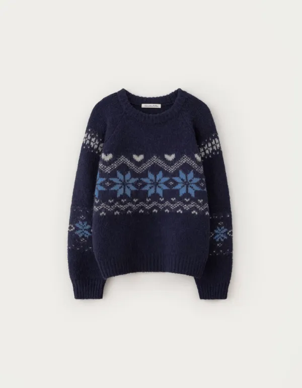 Aro Alpaca Nordic Knit - Navy