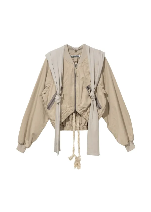 Cotton Bolero Jacket w/ Hoodie