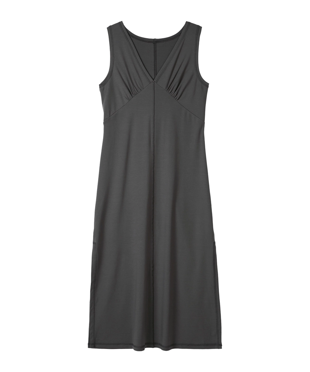 비터셀즈 V Neck Layered Jersey Long Dress-Charcoal 상품 이미지 1