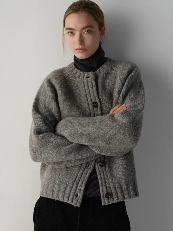 에센셜 래글런 가디건_charcoal