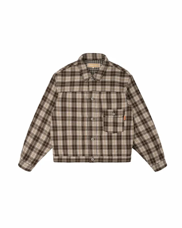 HS Check Trucker Jacket_Brown