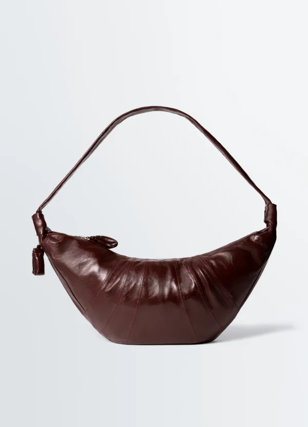 LARGE CROISSANT BAG IN COATED COTTON