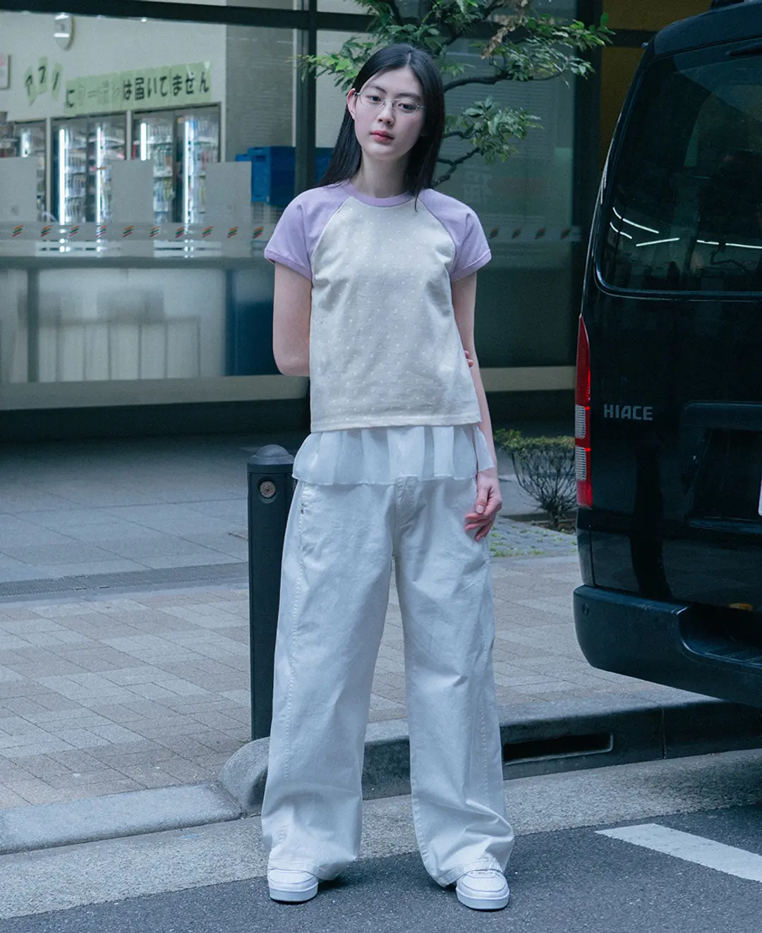 오헤시오 wide star cotton pants (white) 상품 이미지 2