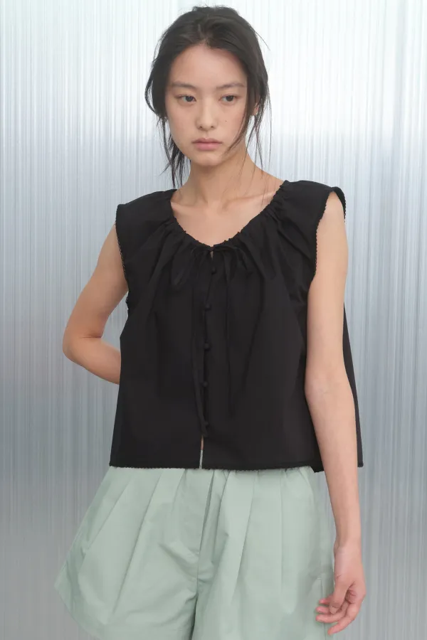 MIMI SLEEVELESS BLOUSE_black