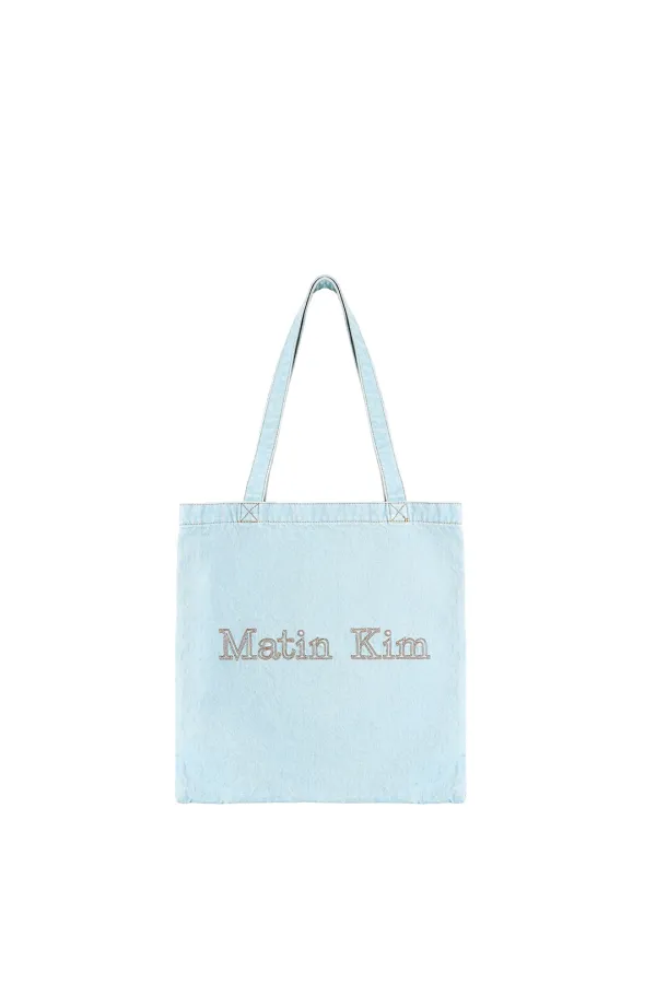 MATIN STITCH DENIM ECOBAG IN SKY