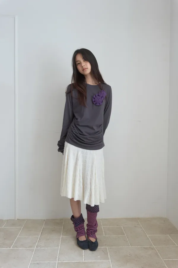 PANEL MERMAID KNIT SKIRT_IVORY