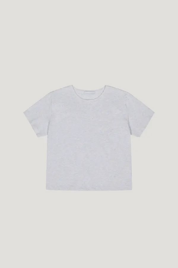 archive line tee (white melange)