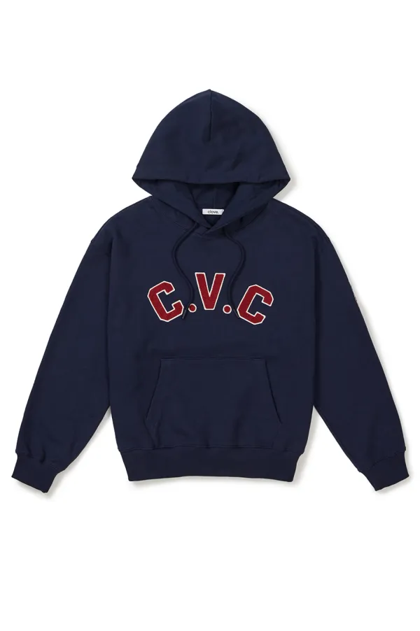 [25FW clove] Clove Varsity Circle Hoodie (Navy)