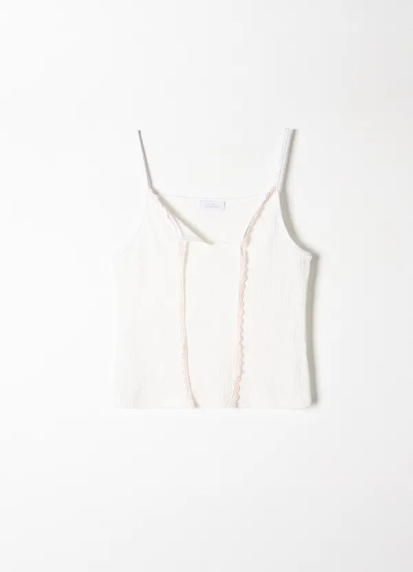 2ND Lace Ribbon Sleeveless(Pink)