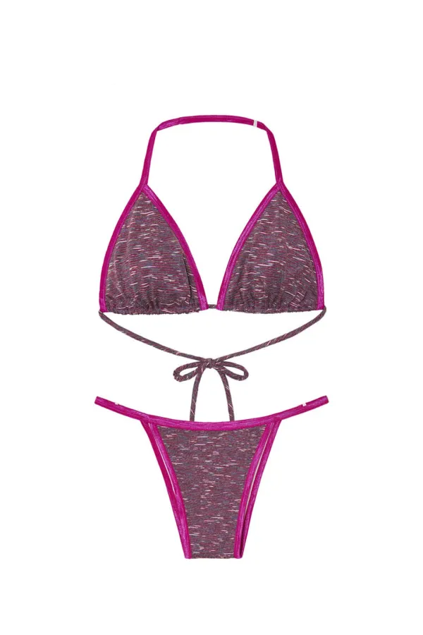 METALLIC SLUB BIKINI (MAUVE)
