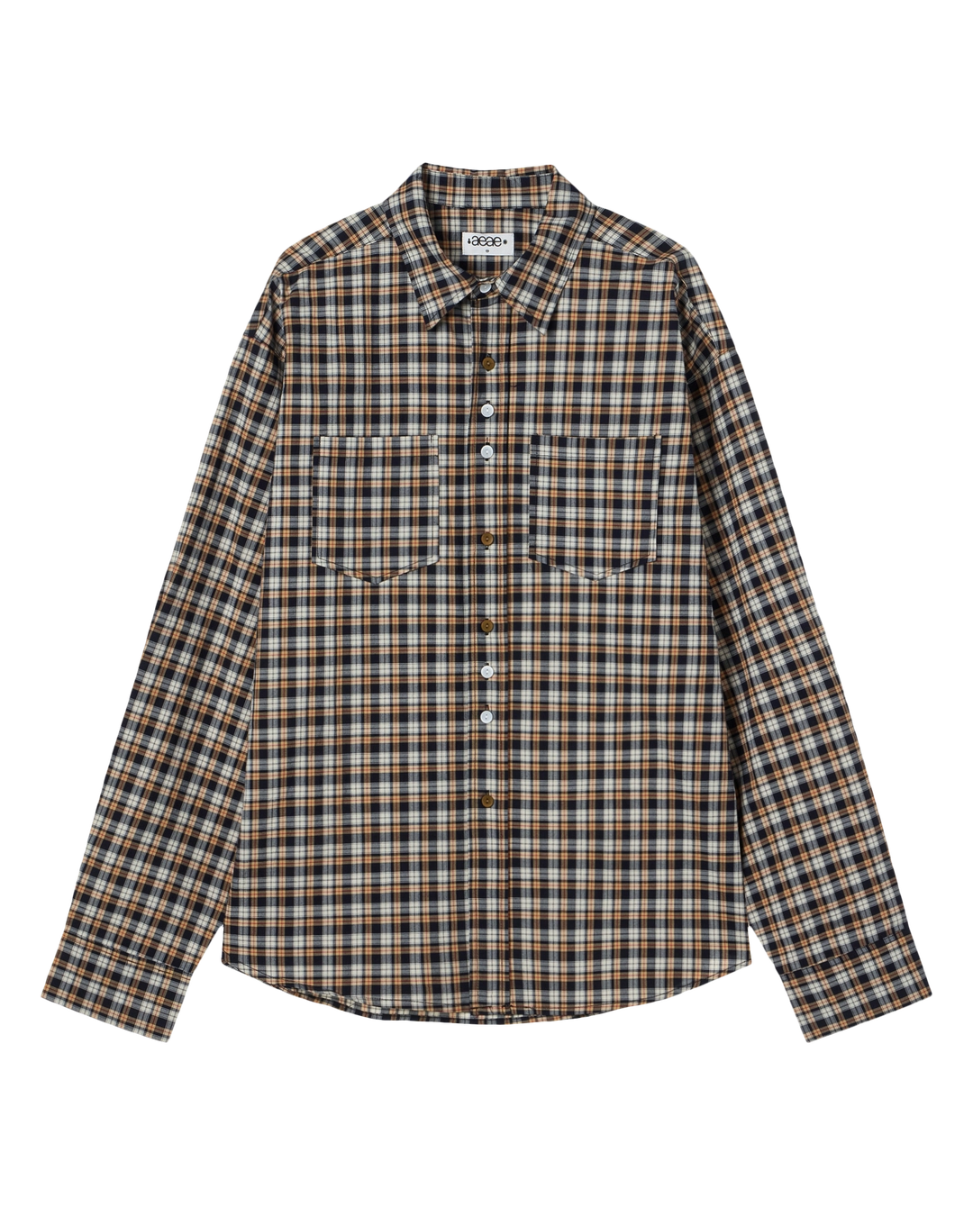 에이이에이이 BUTTON CHECK SHIRTS [NAVY] 상품 이미지 1