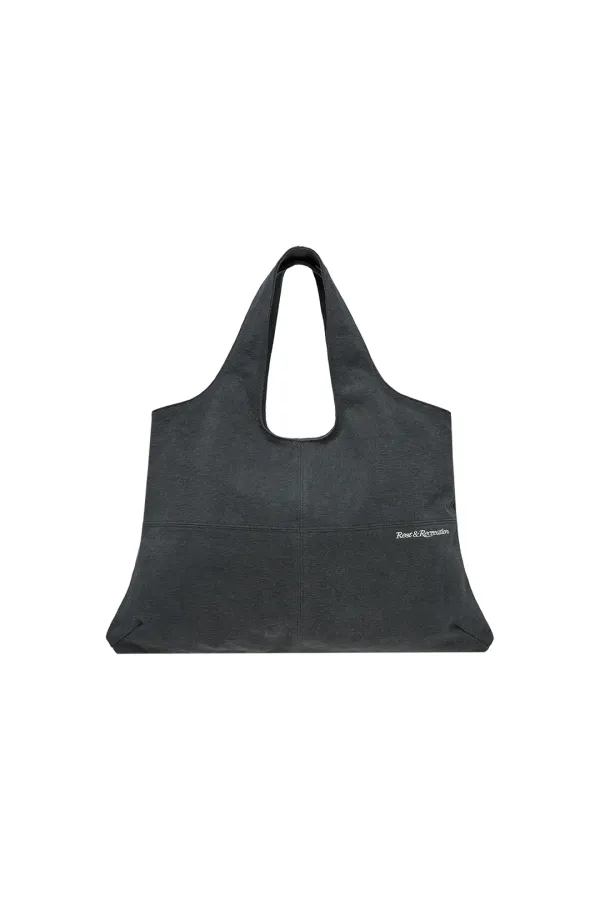 COTTON SHOULDER BAG - CHARCOAL