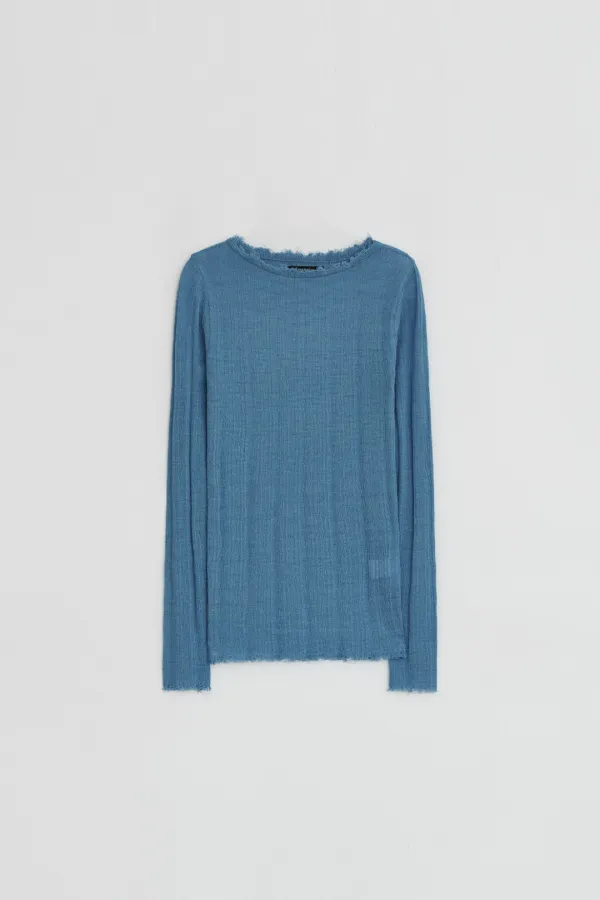 RIBBED SEE THROUGH KNIT