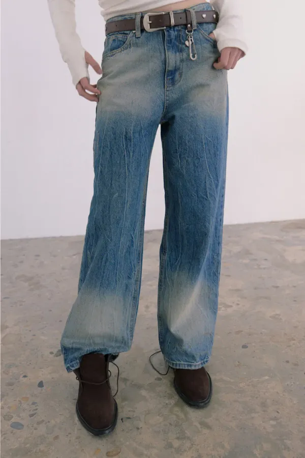 CREASE WASHING DENIM