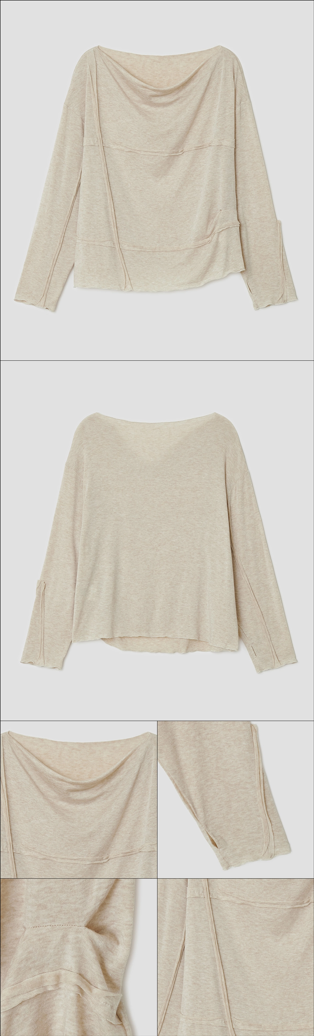 타입서비스 Draped Ruched Top [Beige] 상품 이미지 2