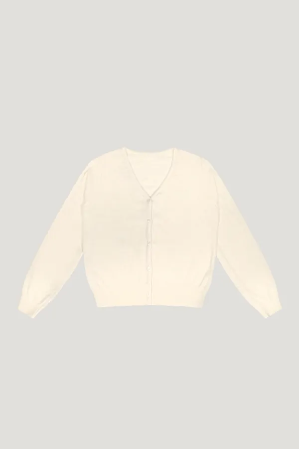 Maren V-Neck Cardigan(ivory)
