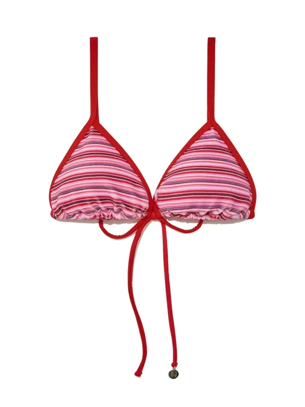 TRIANGLE BIKINI TOP (CHERRY COKE)
