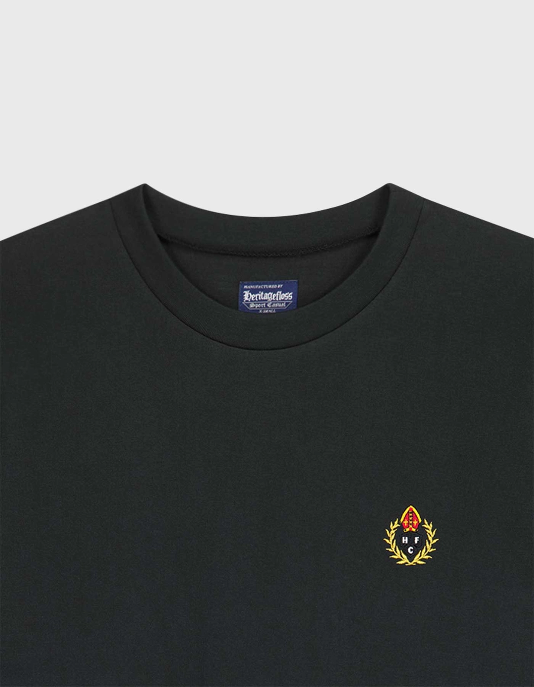헤리티지플로스 CREST 20S COMPACT YARN T-SHIRT (W) / Black 상품 이미지 2