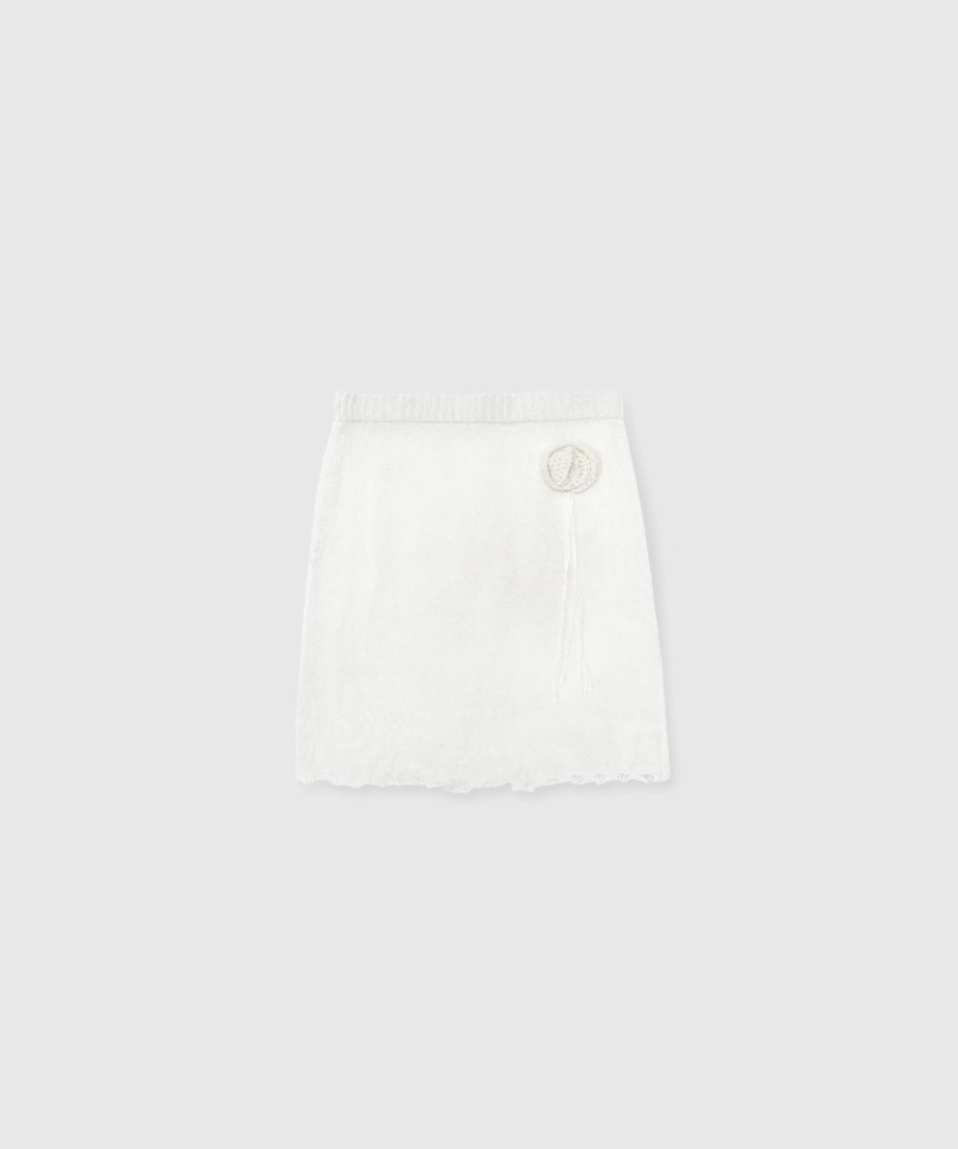 니히 Rose knit skirt (White) 상품 이미지 3