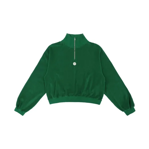 Terry Half-zip Sweatshirt (pine green)