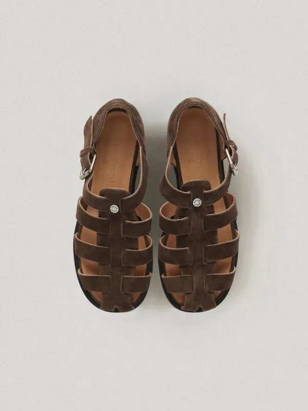 Marrakech Suede Sandal Camel