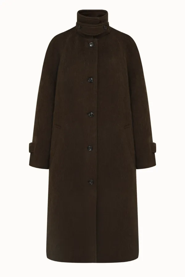 Alpaca Balmacan Long Coat[LMBEWICT705]-Brown
