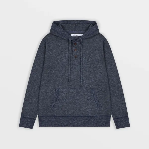 Lightweight Knit Hoodie (Navy)