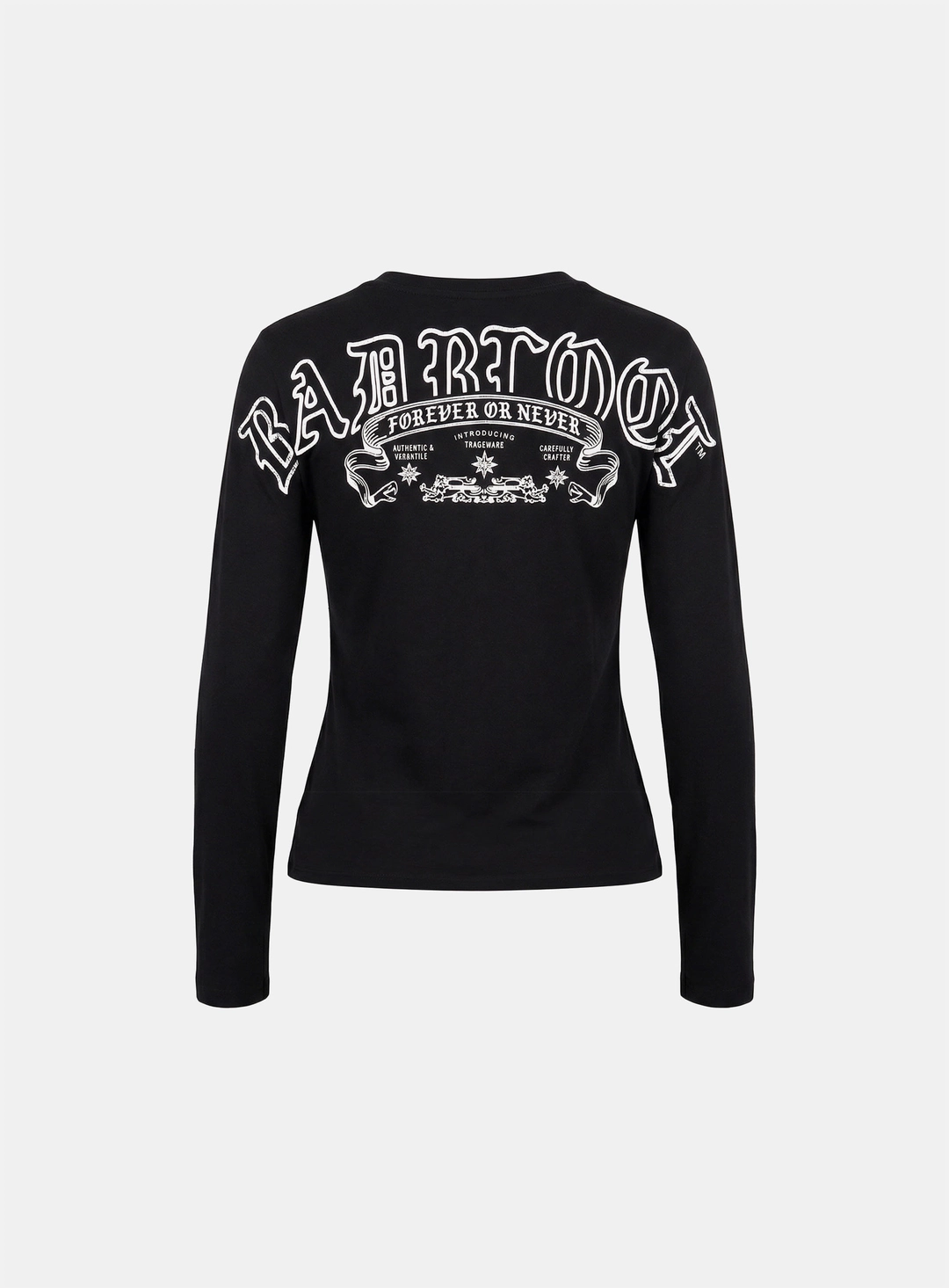 배드블러드 [w-tee26-027] Mystic Print Fitted Long Sleeve T-Shirt - Black 상품 이미지 1