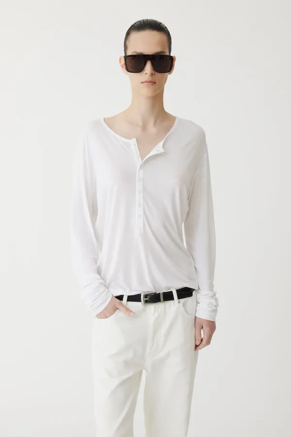 Belinda rayon silk button T