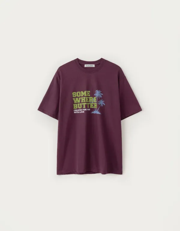 [Release] 6.10 출고 Palm Tree Logo Over-Fit Top - Grape