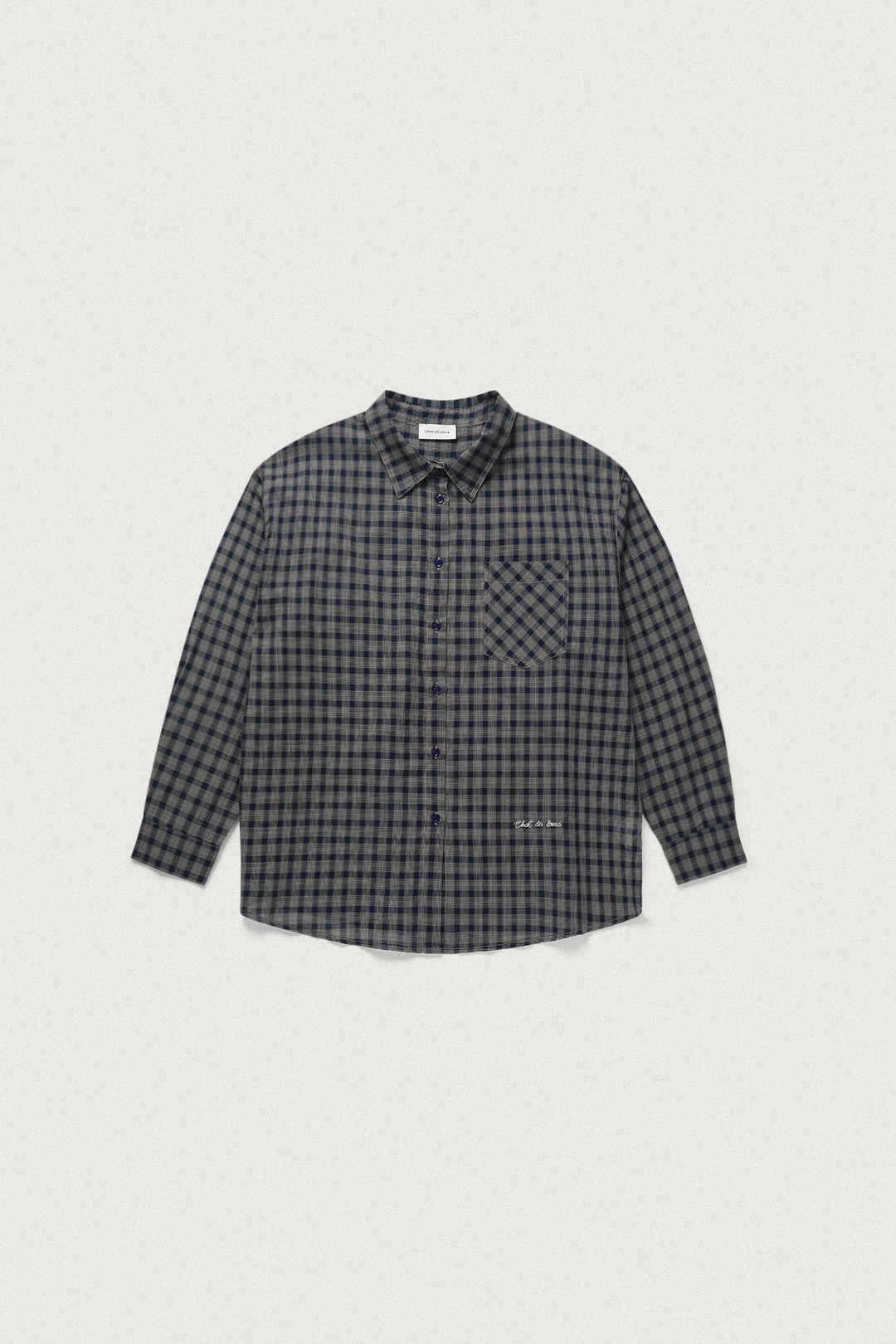 샤드라마 OVERFIT SOFT PLAID SHIRT [NAVY] 상품 이미지 1