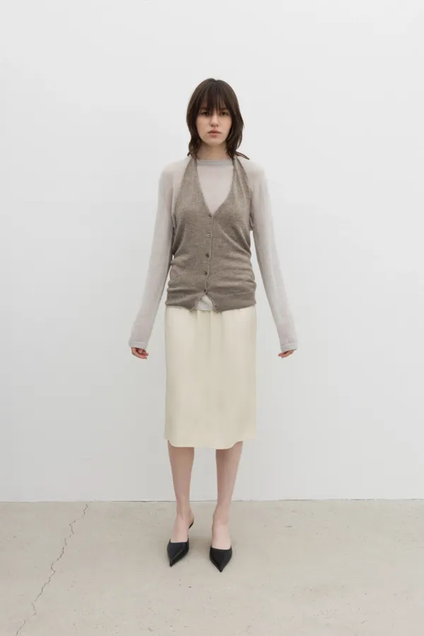 Mohair Round Neck Knit (Light Gray / Melange Gray / Dark Gray)