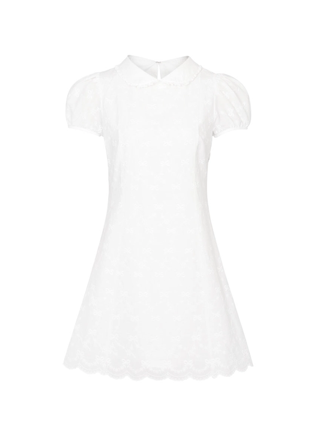 루루서울 Ribbon Collar Mini Dress (White) 상품 이미지 3