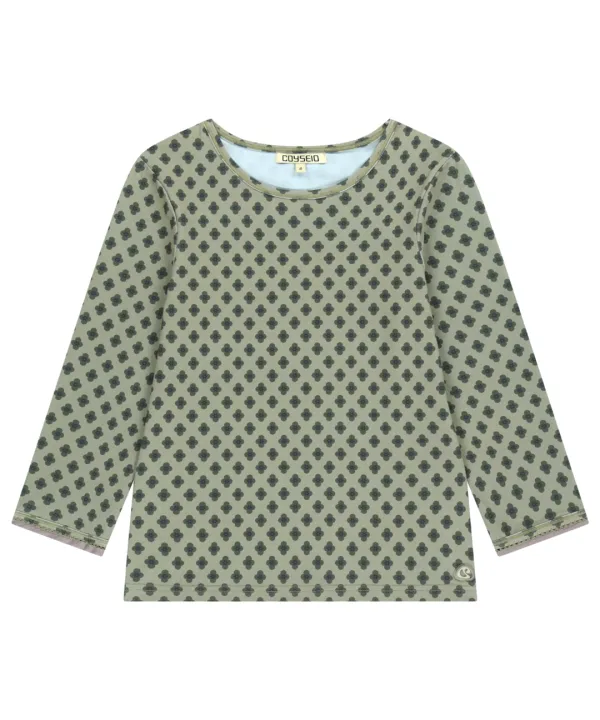 FLOWER CAPRI SLEEVE LIGHT KHAKI