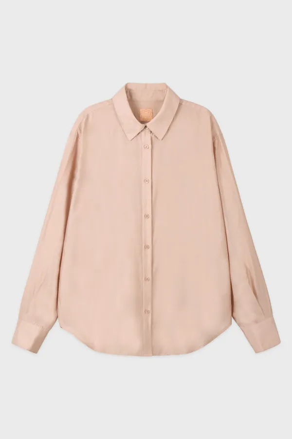 Sheer Loose Shirt (Light Pink)
